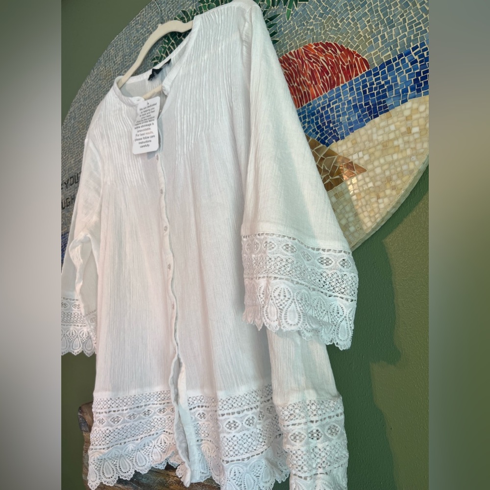 ELLOS Crochet Blouse Size 18/20 - Picture 3 of 6